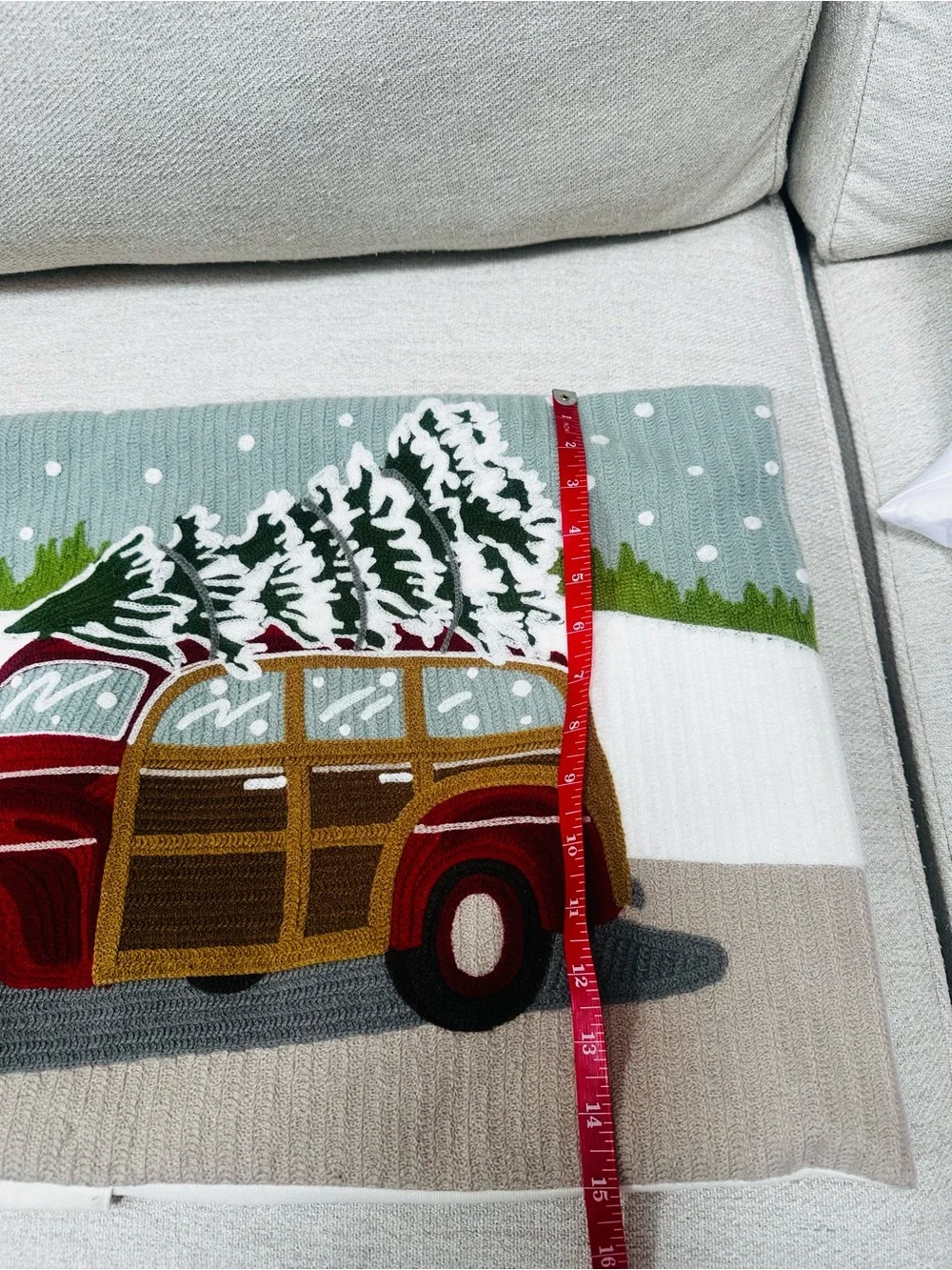Pottery Barn Woody Car Throw Pillow & Down Insert
